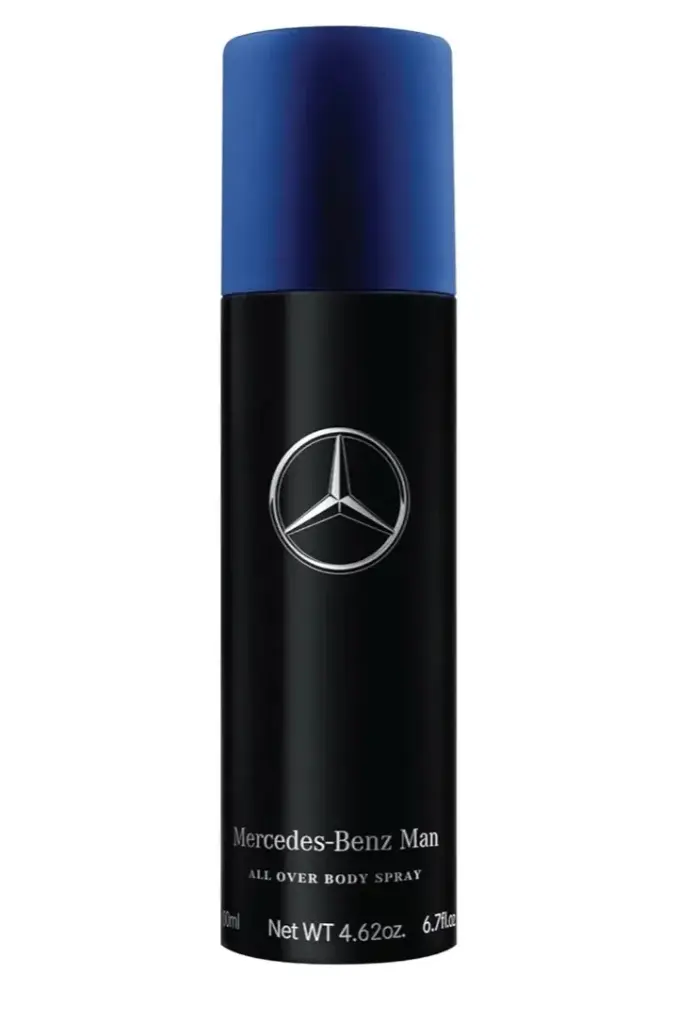 Mercedes-Benz Man - Spray corporal para hombres - Fragancia afrutada amaderada con ambreta y cedro - Frescura completa - 6.7 onzas