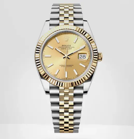 Rolex Datejust 41 - Champagne Dial - Yello Rolesor CaseYellow Gold Case