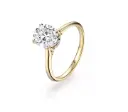 Anillo de compromiso diamante con corte ovalado para mujer 